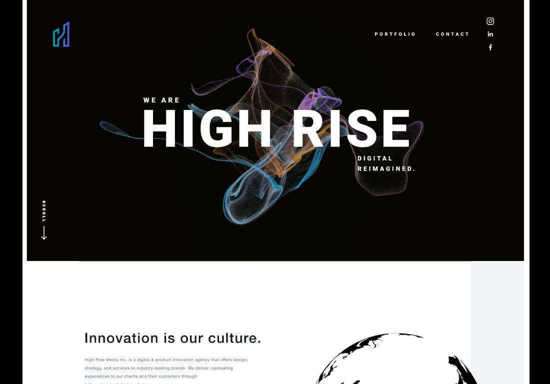 figma to html high rise media website